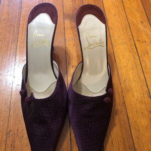 Christian Louboutin Purple Kitten Heels Pumps EU 39 US 8